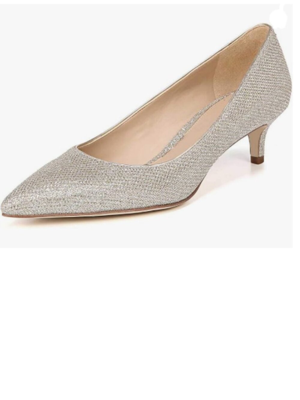 YDN Gold Kitten Heeled Pumps Pointed Toe Dress Shoes for Office Lady